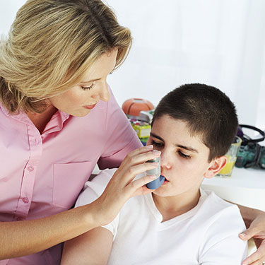 Mães estressadas filhos con asma
